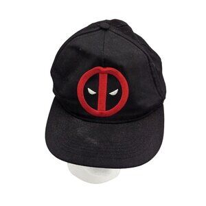 Deadpool Logo Marvel Hat Black‎ Snapback Cap Headwear No size tag